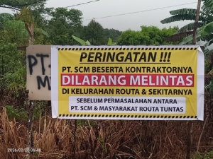 Akses Diblokir, Distribusi Bantuan dan Pembangunan PT. SCM di Tiga Desa Routa Nyaris Tak Tersalur